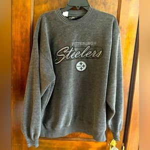 Vintage Grey Pittsburgh Steelers Crew neck sweater size Large